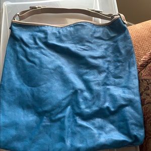Blue Leather Hobo purse